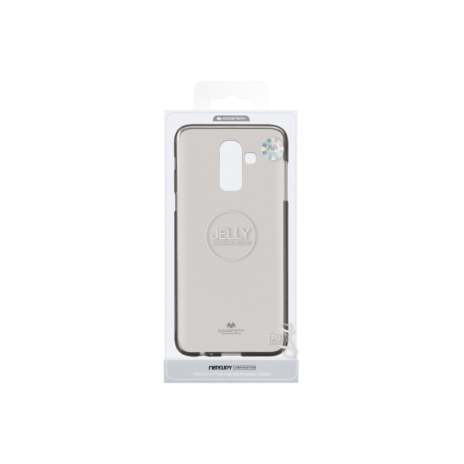 Чехол для мобильного телефона Goospery Transparent Jelly Samsung Galaxy J8 J810 Black (8809621284538) изображение 3