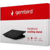 Подставка для ноутбука Gembird 15", 2x125 mm fan, black (NBS-2F15-02) изображение 4