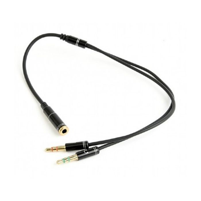 Кабель мультимедийный Jack 3.5mm F to 2 x Jack 3.5mm M Cablexpert (CCA-418M)