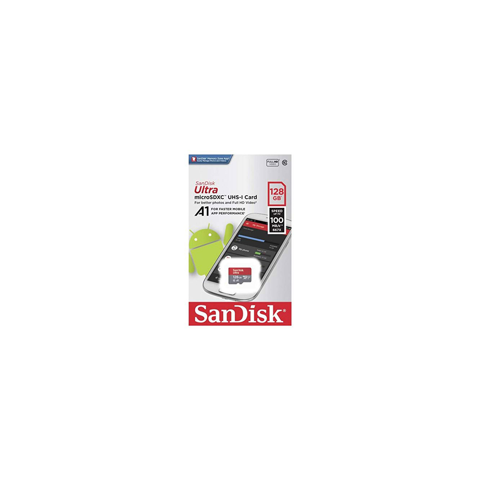 Карта памяти SanDisk 128GB microSD class 10 UHS-I A1 Ultra (SDSQUAR-128G-GN6MN) изображение 3