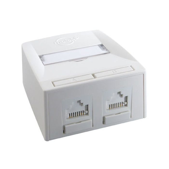 Комп'ютерна розетка RJ45x2 UTP cat.6 568A/B UTP Synergy DG+ Molex (SSY-00007-02)