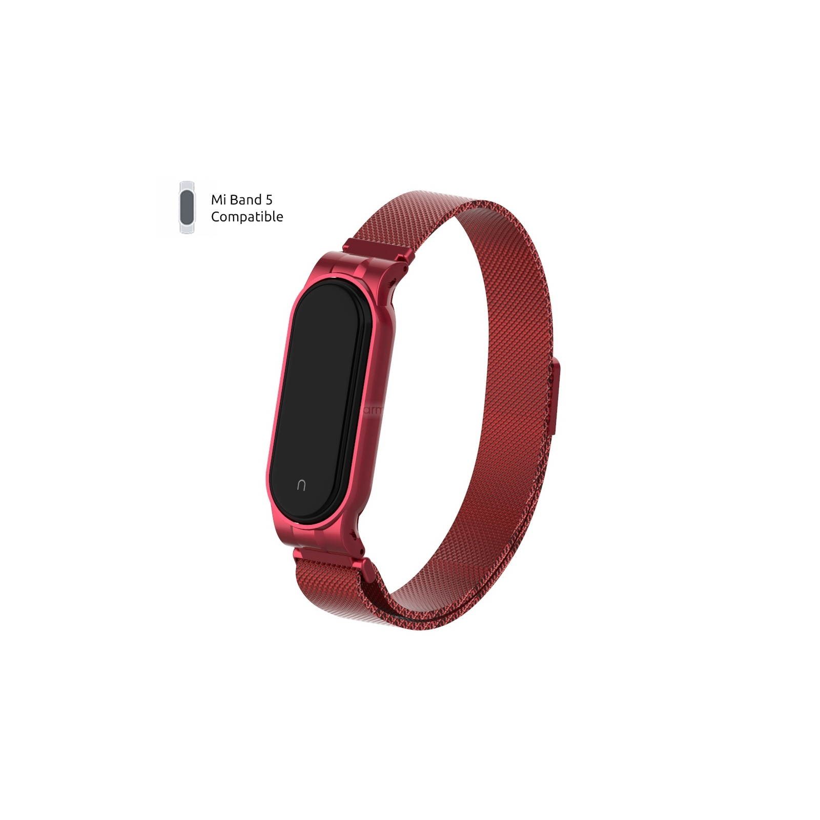 Ремешок для фитнес браслета Armorstandart Milanese Magnetic Band для Xiaomi Mi Band 5 Red (ARM56850)