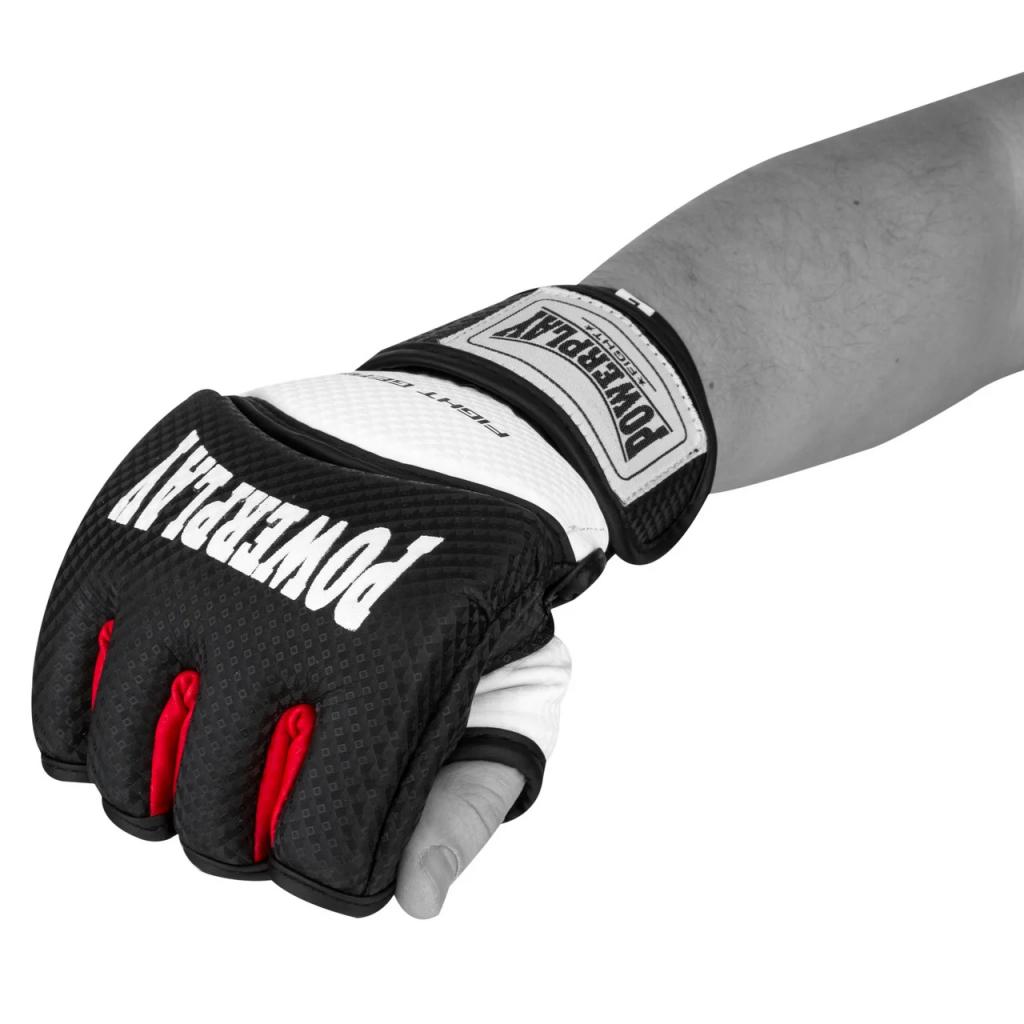 Перчатки для MMA PowerPlay 3075 XS Black/White (PP_3075_XS_Bl/White) изображение 6