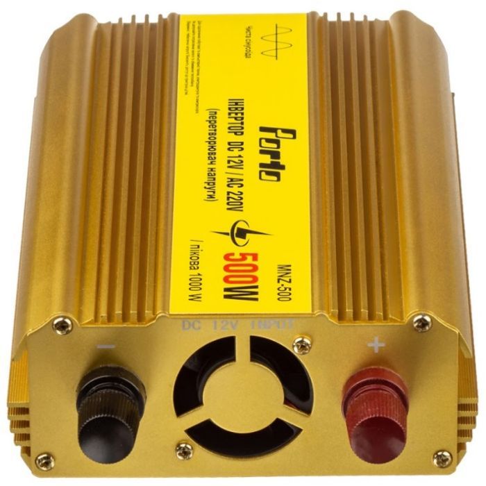 Автомобільний інвертор 12V/220V 500W, чиста синусоїда Porto (MNZ-500) зображення 3