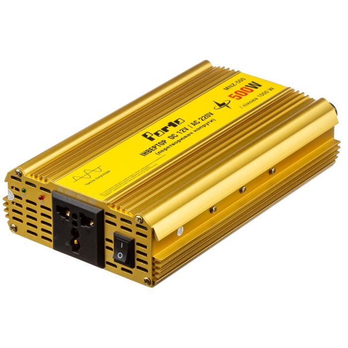 Автомобільний інвертор 12V/220V 500W, чиста синусоїда Porto (MNZ-500) зображення 5