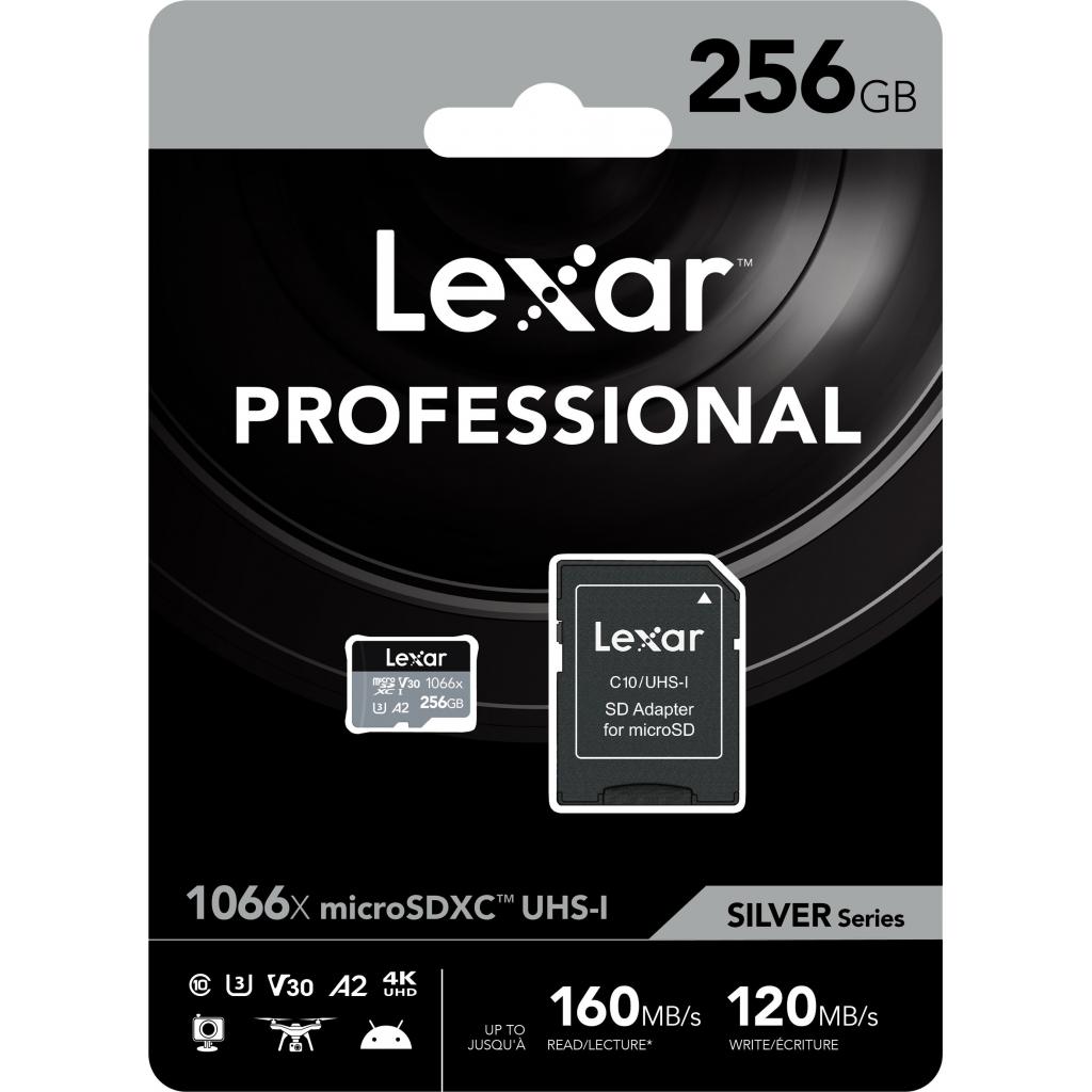 Карта пам'яті Lexar 256GB microSDXC class 10 UHS-I 1066x Silver (LMS1066256G-BNANG) зображення 3
