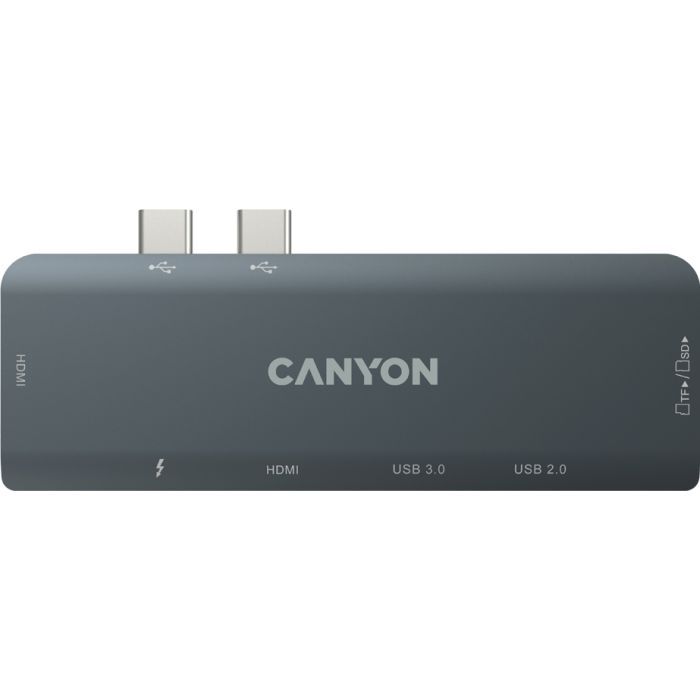 Порт-репликатор Canyon 1*Type C PD100W+2*HDMI+1*USB3.0+1*USB2.0+1*SD+1*TF (CNS-TDS05B) изображение 2