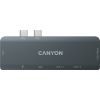 Порт-репликатор Canyon 1*Type C PD100W+2*HDMI+1*USB3.0+1*USB2.0+1*SD+1*TF (CNS-TDS05B) изображение 2