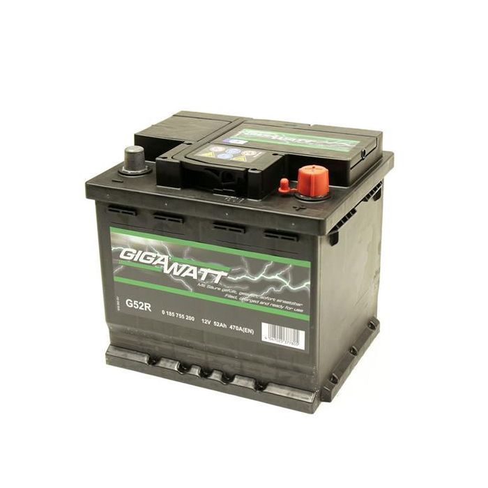 Аккумулятор автомобильный GigaWatt 52А (0185755200) изображение 2