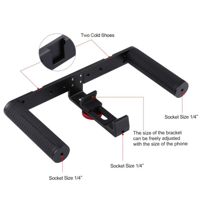 Набор блогера Puluz 4in1 (ring light, mount, phone holder, microphone) (PKT3028) изображение 2