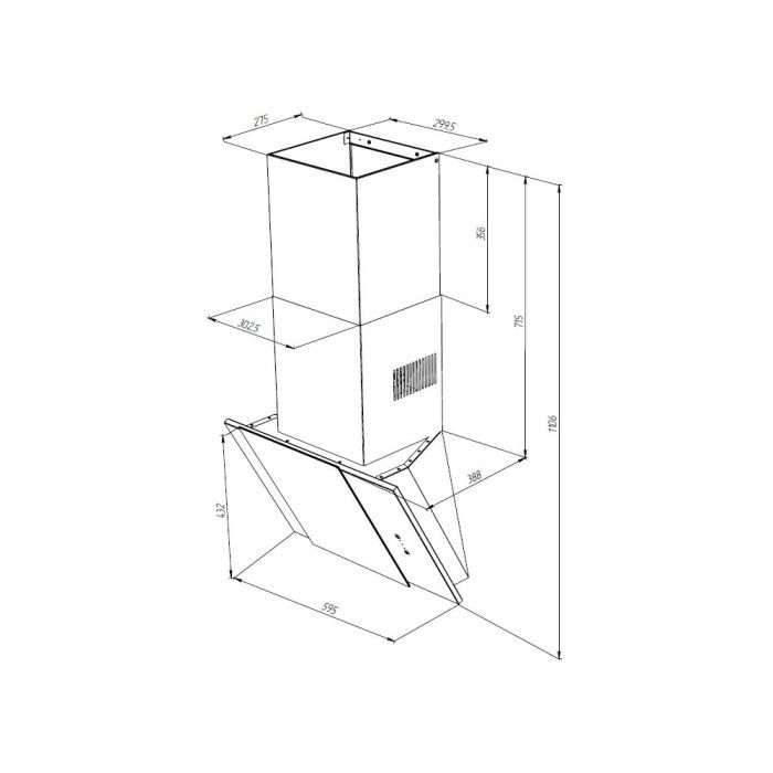 Витяжка кухонна Pyramida NR-MV 60 E (1000) IX зображення 10