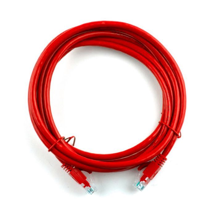 Патч-корд 10м, RJ-45, Cat.5e, CU, медь, красный Ritar (PCR-CU/10Rd / 04294)