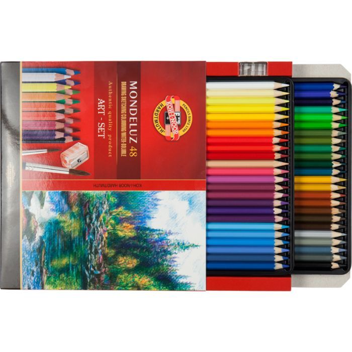 Карандаши цветные Koh-i-Noor Mondeluz акварельные 48 цветов (3713) изображение 3
