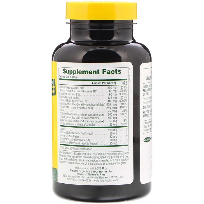 Витаминно-минеральный комплекс Natures Plus Супер Сильный Комплекс от Стресса, Mega-Stress, Nature's Plu (NAP-01261) изображение 2