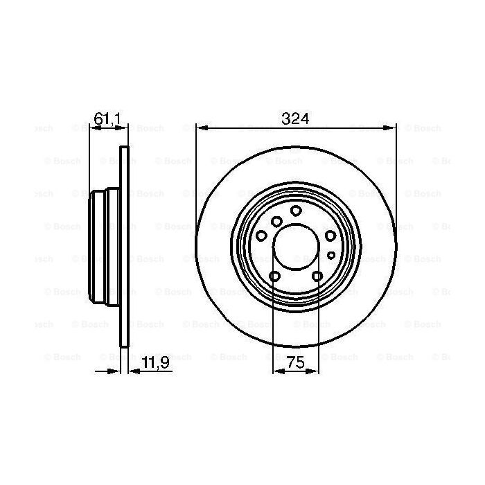 Тормозной диск Bosch 0 986 478 095 изображение 5