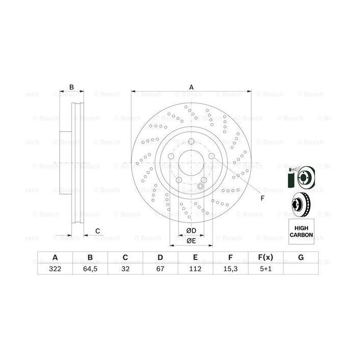 Гальмівний диск Bosch 0 986 479 408 зображення 5