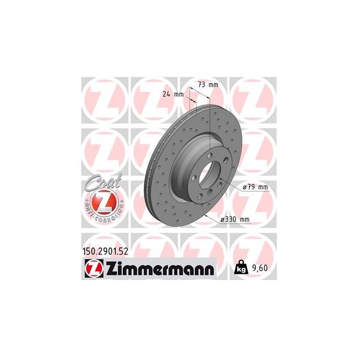Тормозной диск ZIMMERMANN 150.2901.52