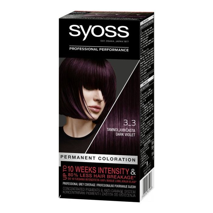Краска для волос Syoss 3-3 Темно-фиолетовый 115 мл (9000100632966)