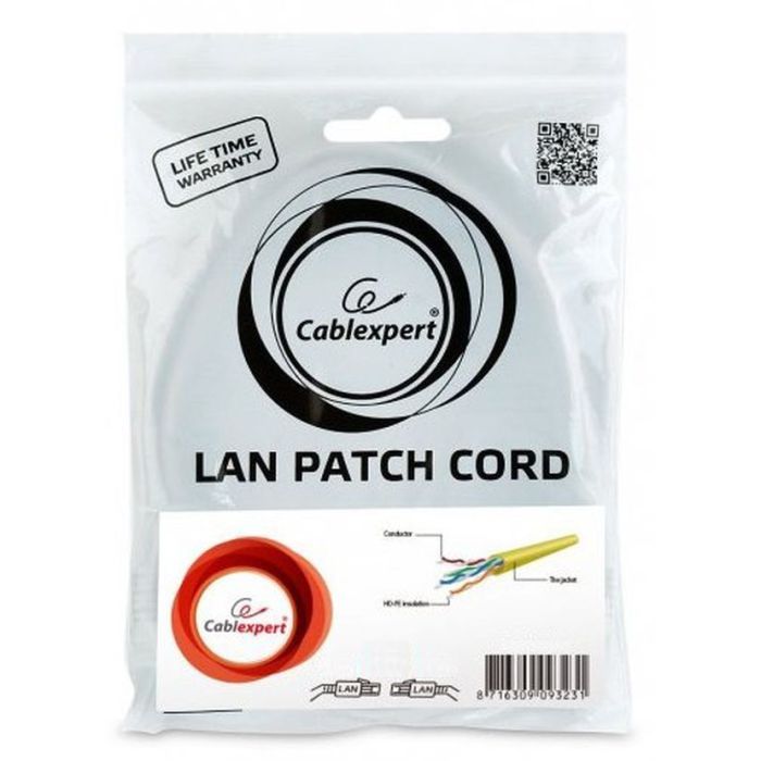 Патч-корд 0.25м UTP cat 6 CCA yellow Cablexpert (PP6U-0.25M/Y) изображение 4