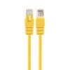 Патч-корд 0.25м UTP cat 6 CCA yellow Cablexpert (PP6U-0.25M/Y)