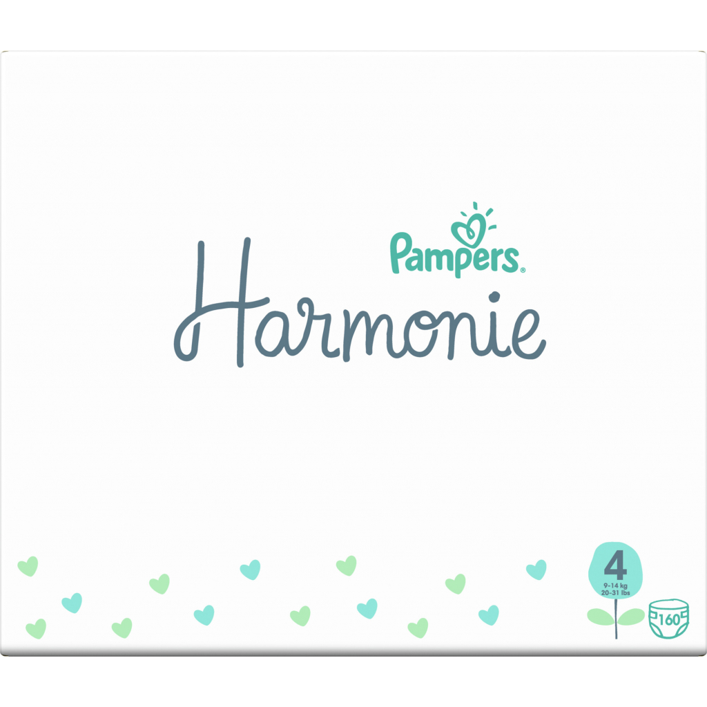 Подгузники Pampers Harmonie Размер 4 (9-14 кг) 160 шт (8006540156445) изображение 2