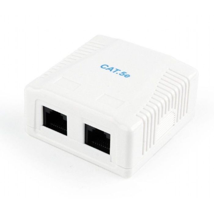 Компьютерная розетка Cablexpert RJ45x2 UTP, cat.5e (NCAC-2U5E-01) изображение 2