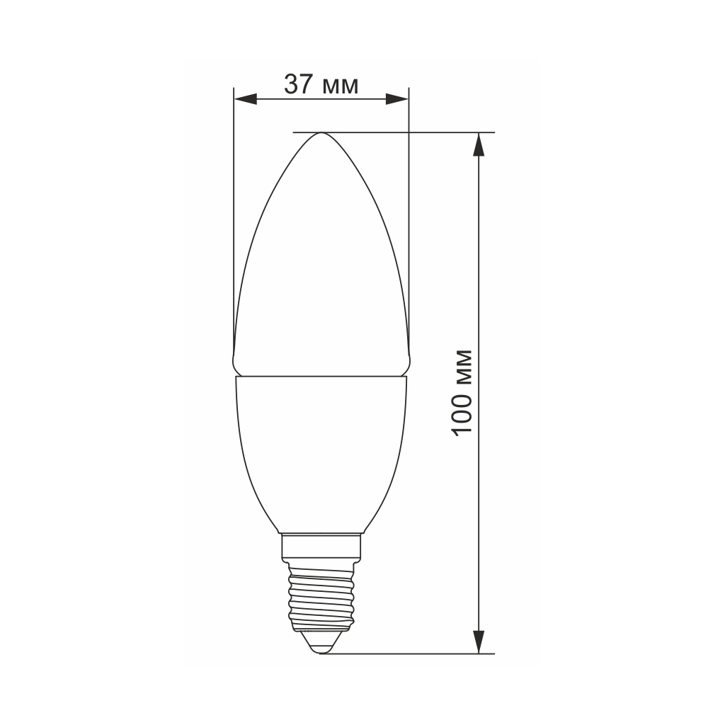 Лампочка TITANUM LED C37e 3.5W E14 4100K (VL-C37e-35144) зображення 2