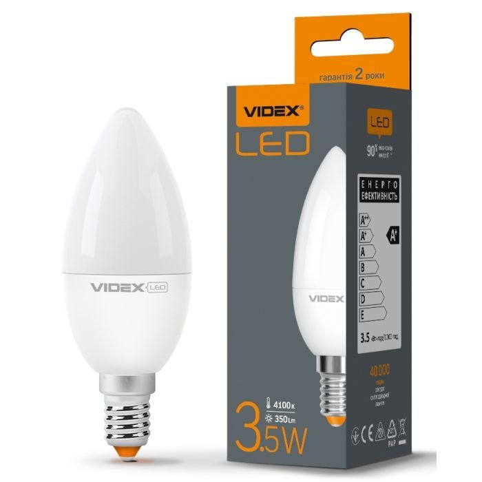 Лампочка TITANUM LED C37e 3.5W E14 4100K (VL-C37e-35144) изображение 3