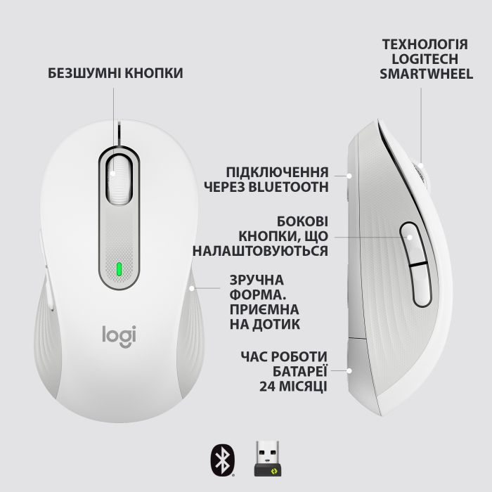 Мышка Logitech Signature M650 Wireless Graphite (910-006253) изображение 6