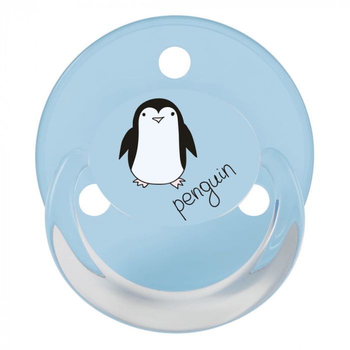 Пустышка Baby-Nova Penguin&Bear Uni 0-24 мес., голубая/серая, 2 шт. (3962098) изображение 2