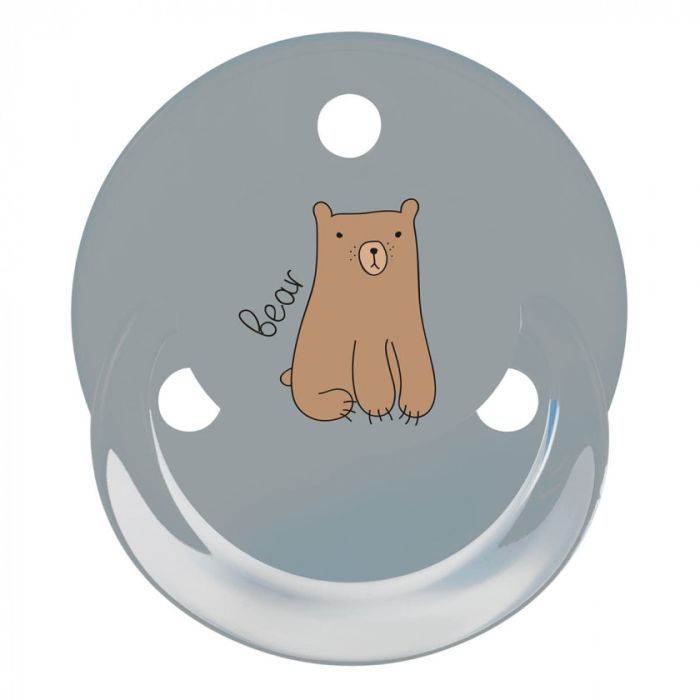 Пустышка Baby-Nova Penguin&Bear Uni 0-24 мес., голубая/серая, 2 шт. (3962098) изображение 3