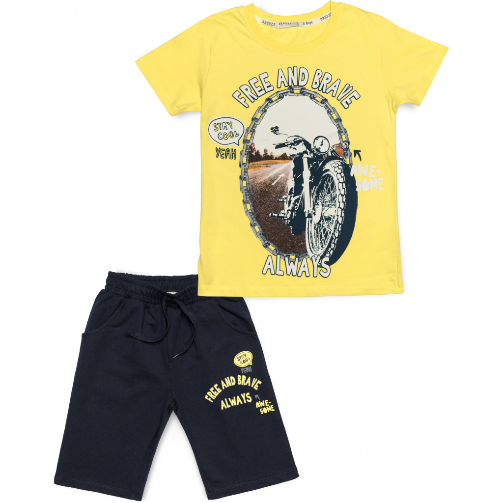 Набір дитячого одягу Breeze з мотоциклом (15772-140B-yellow)
