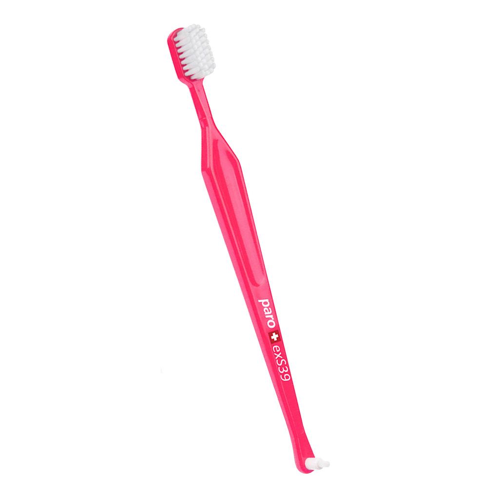 Зубна щітка Paro Swiss exS39 в поліетиленовій упаковці Ультрам'яка Рожева (7610458097143-pink)