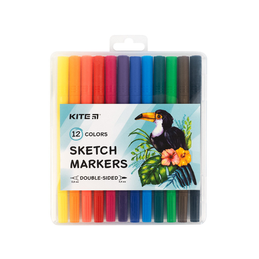 Набір маркерів Kite sketch, 12 кольорів (K22-044)