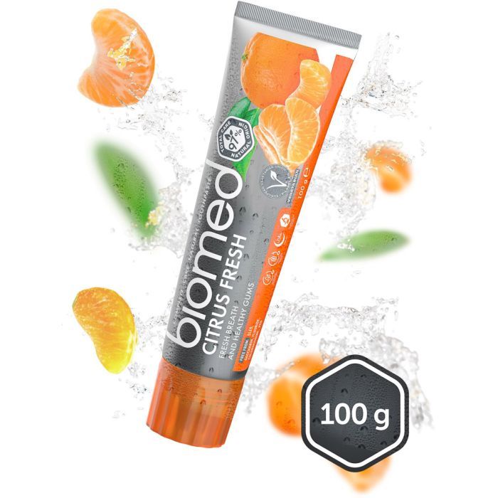 Зубная паста BioMed Vitafresh свежесть дыхания и укрепление эмали Цитрус 100 г (7640168930431) изображение 3