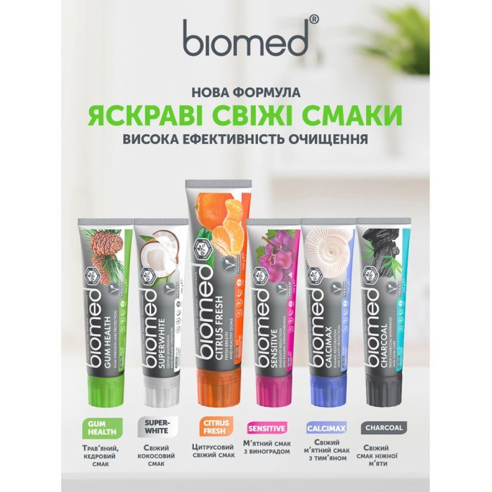 Зубная паста BioMed Vitafresh свежесть дыхания и укрепление эмали Цитрус 100 г (7640168930431) изображение 4