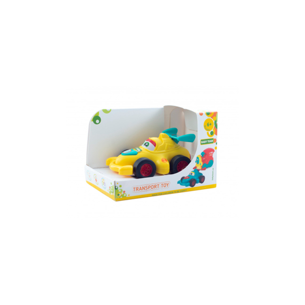 Розвиваюча іграшка Baby Team інерційна машинка жовта (8620_машинка_жовта) зображення 2