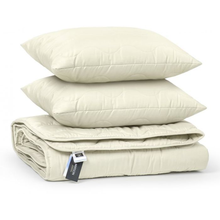 Ковдра MirSon Набір вовняний №1680 Eco Light Creamy Ковдра 140х205 + подуш (2200002656597) зображення 3