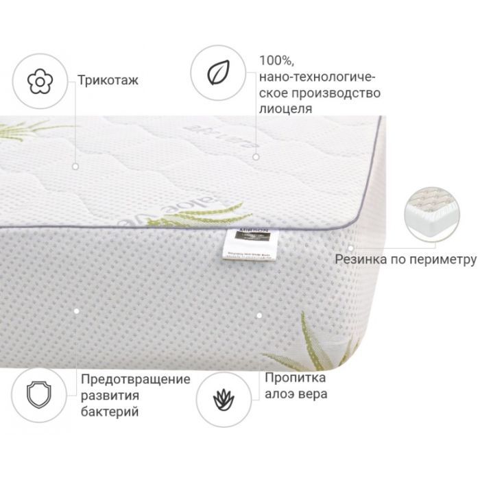Наматрацник MirSon №1046 Alberto Тенцель (Modal) Aloe Vera 180х200 см (2200001508040) зображення 2