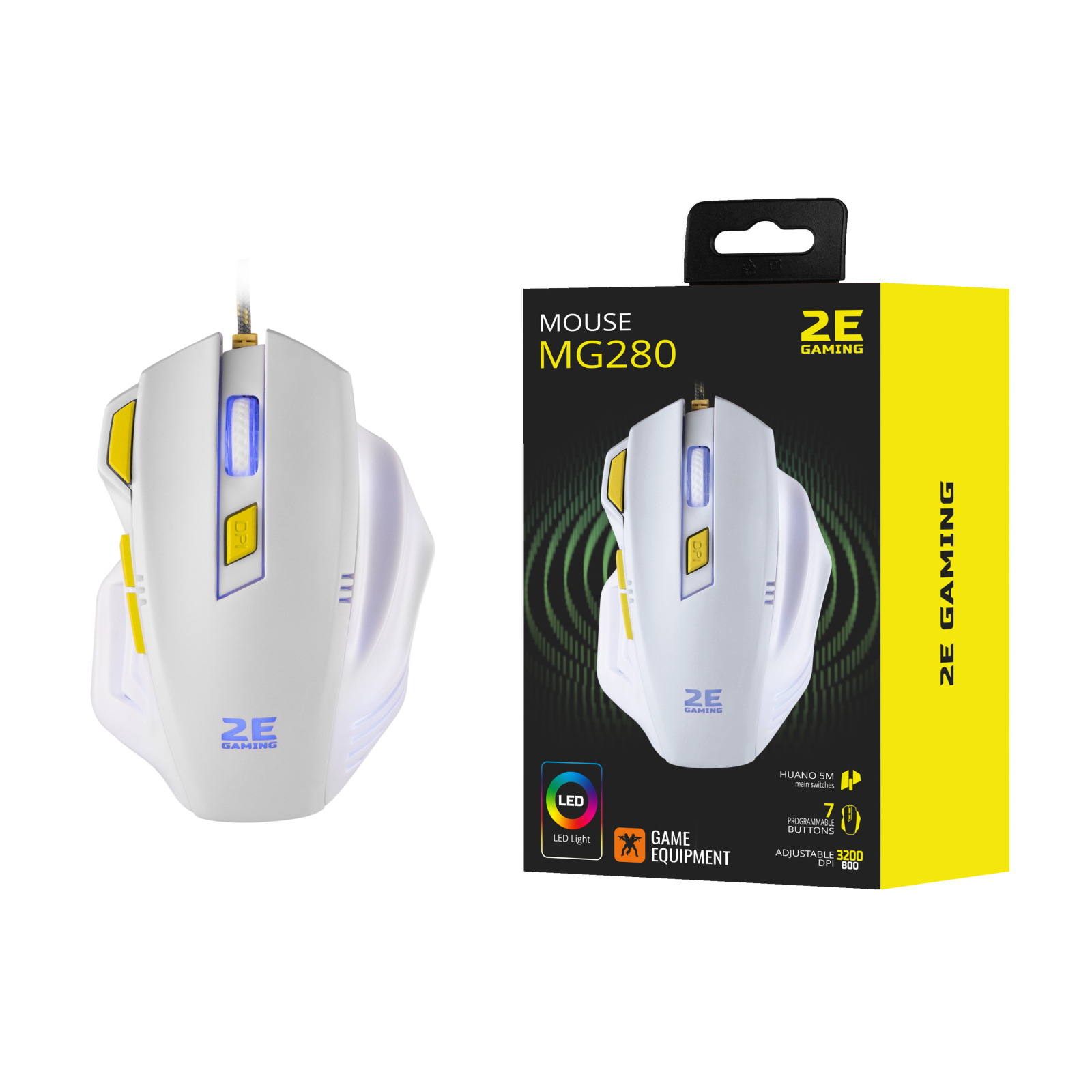 Мишка 2E Gaming MG280 LED USB Black (2E-MG280UB) зображення 3