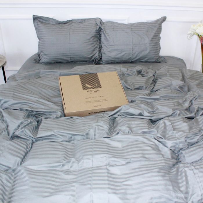 Постільна білизна MirSon Satin 30-0010LightGray 160х220 Сімейний (2200005251171) зображення 3