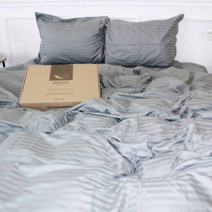 Постільна білизна MirSon Satin 30-0010LightGray 160х220 Сімейний (2200005251171) зображення 4