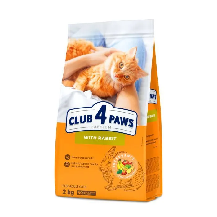 Сухой корм для кошек Club 4 Paws Премиум. С кроликом 2 кг (4820083909160)