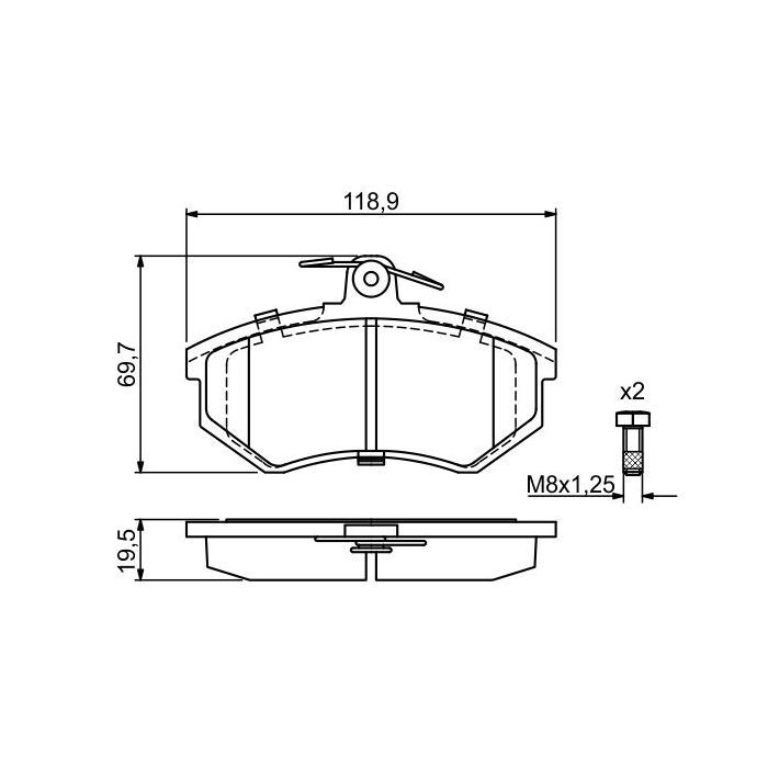 Гальмівні колодки Bosch 0 986 466 700