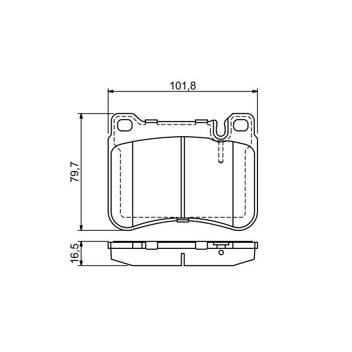 Гальмівні колодки Bosch 0 986 494 166 зображення 4