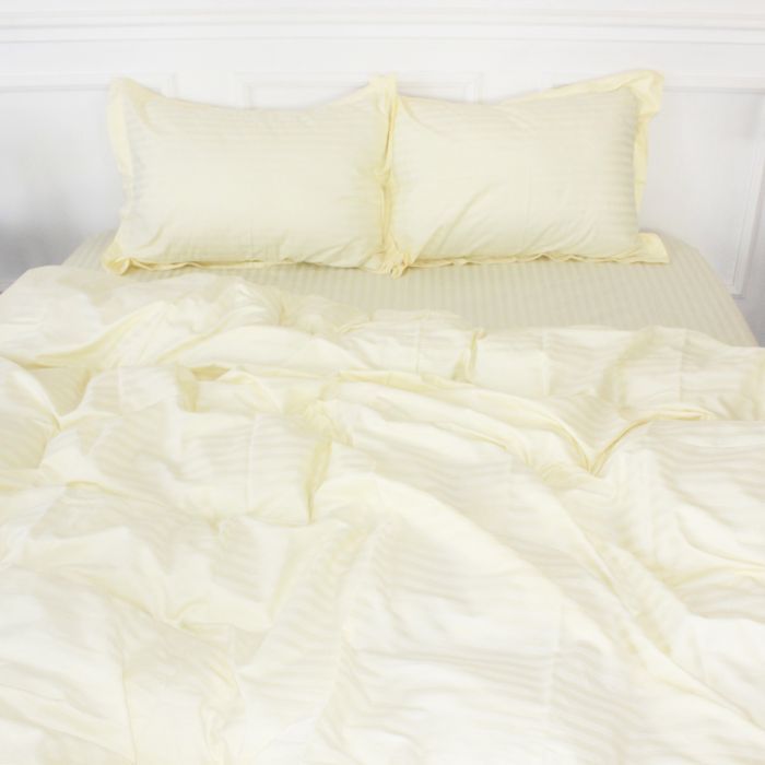 Пододеяльник MirSon Satin Stripe 30-0002 Soft Yellow 220х240 см (2200005247945)