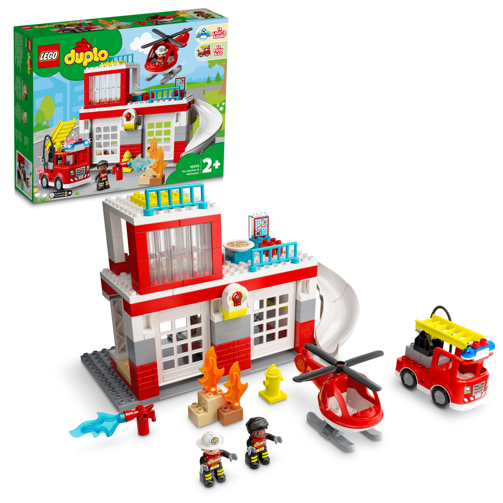 Конструктор LEGO DUPLO Town Пожарная часть и вертолет 117 деталей (10970) изображение 2