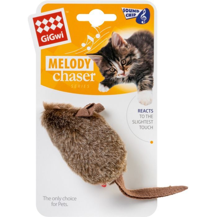 Игрушка для кошек GiGwi Melody chaser Мышка с электронным чипом 15 см (75038) изображение 2