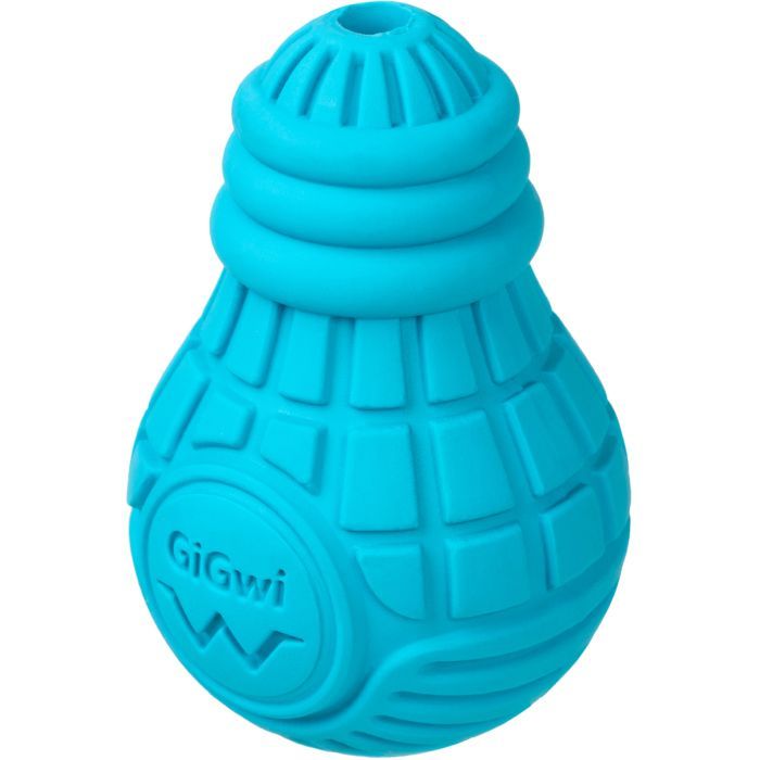 Іграшка для собак GiGwi Bulb Rubber Лампочка гумова S блакитна (2336)