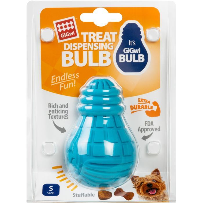 Іграшка для собак GiGwi Bulb Rubber Лампочка гумова S блакитна (2336) зображення 2